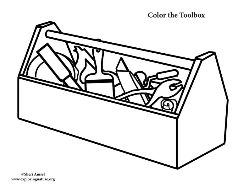 Toolbox full of tools â coloring nature