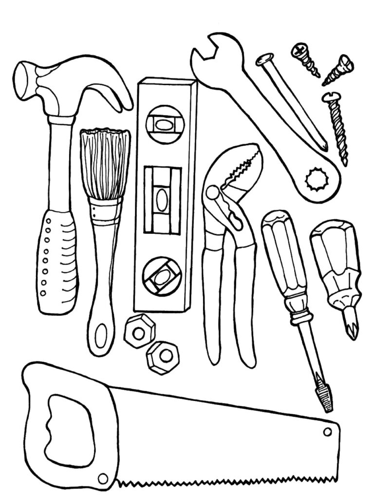 Tools coloring pages