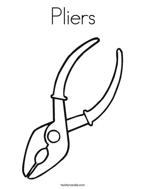 Pliers coloring page