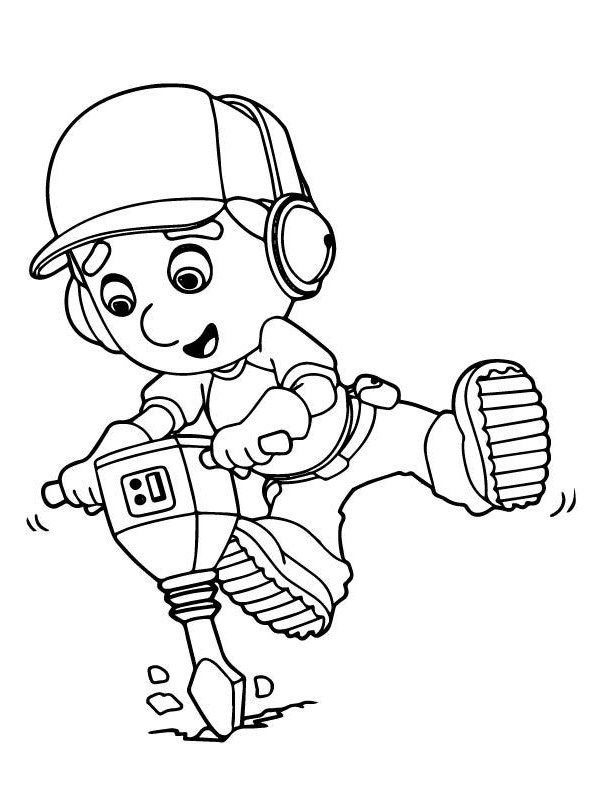 Coloring pages coloring page tools handy manny