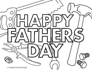 Fathers day coloring page crafting the word of god