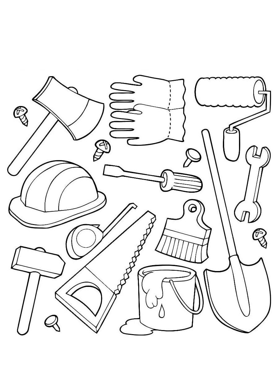 Free tools coloring page