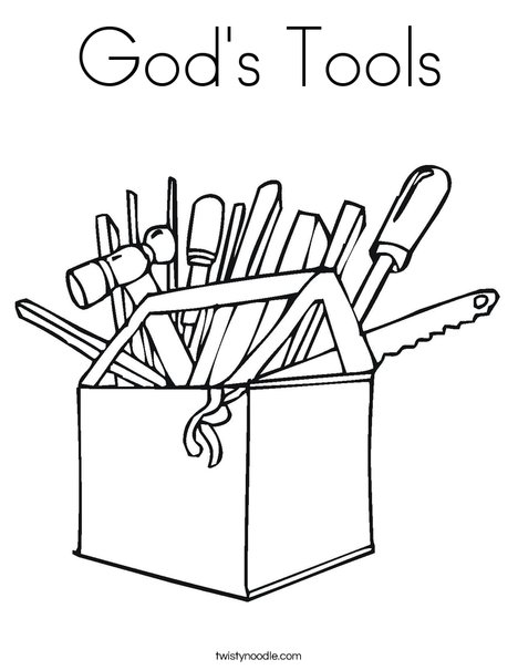 Gods tools coloring page