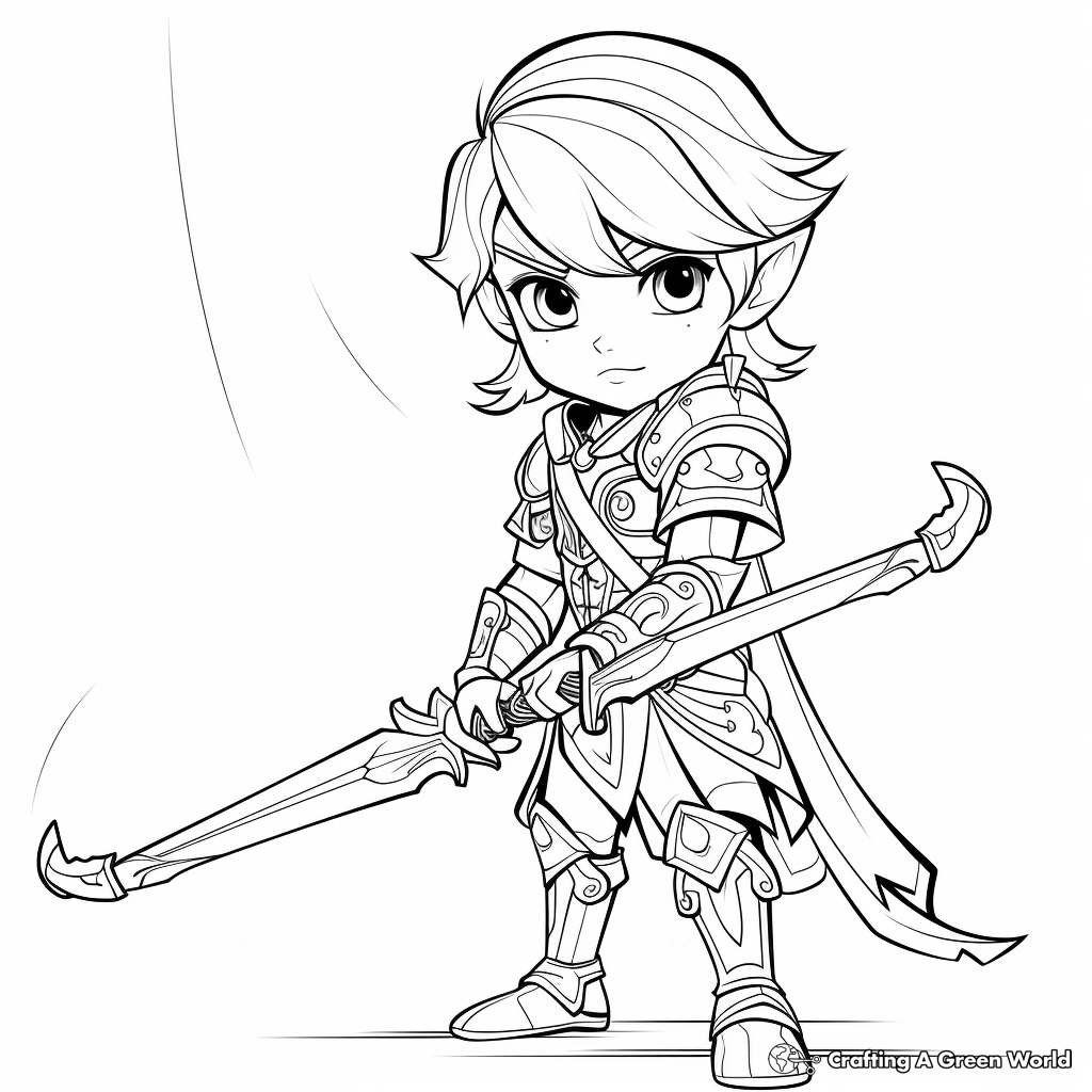 The legend of zelda coloring pages