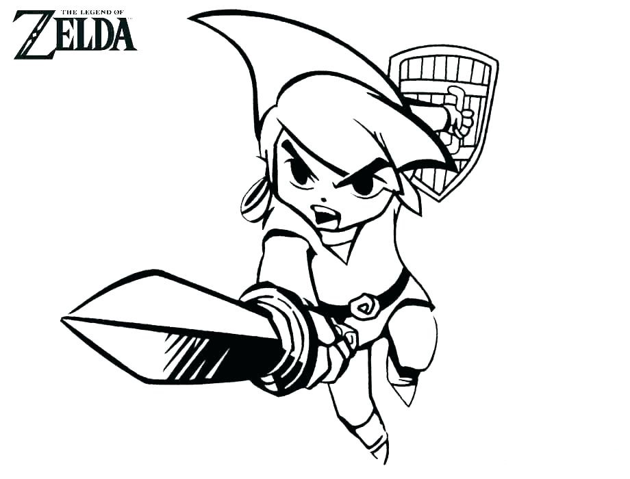 Free printable zelda coloring pages for kids