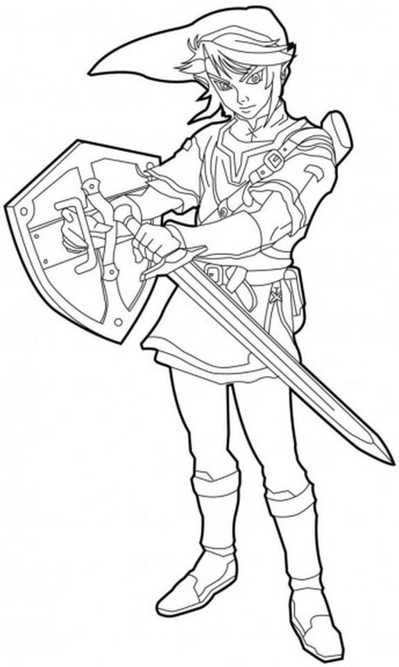 Free printable zelda coloring pages