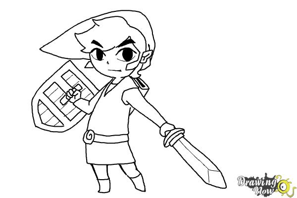 How to draw toon link step by step