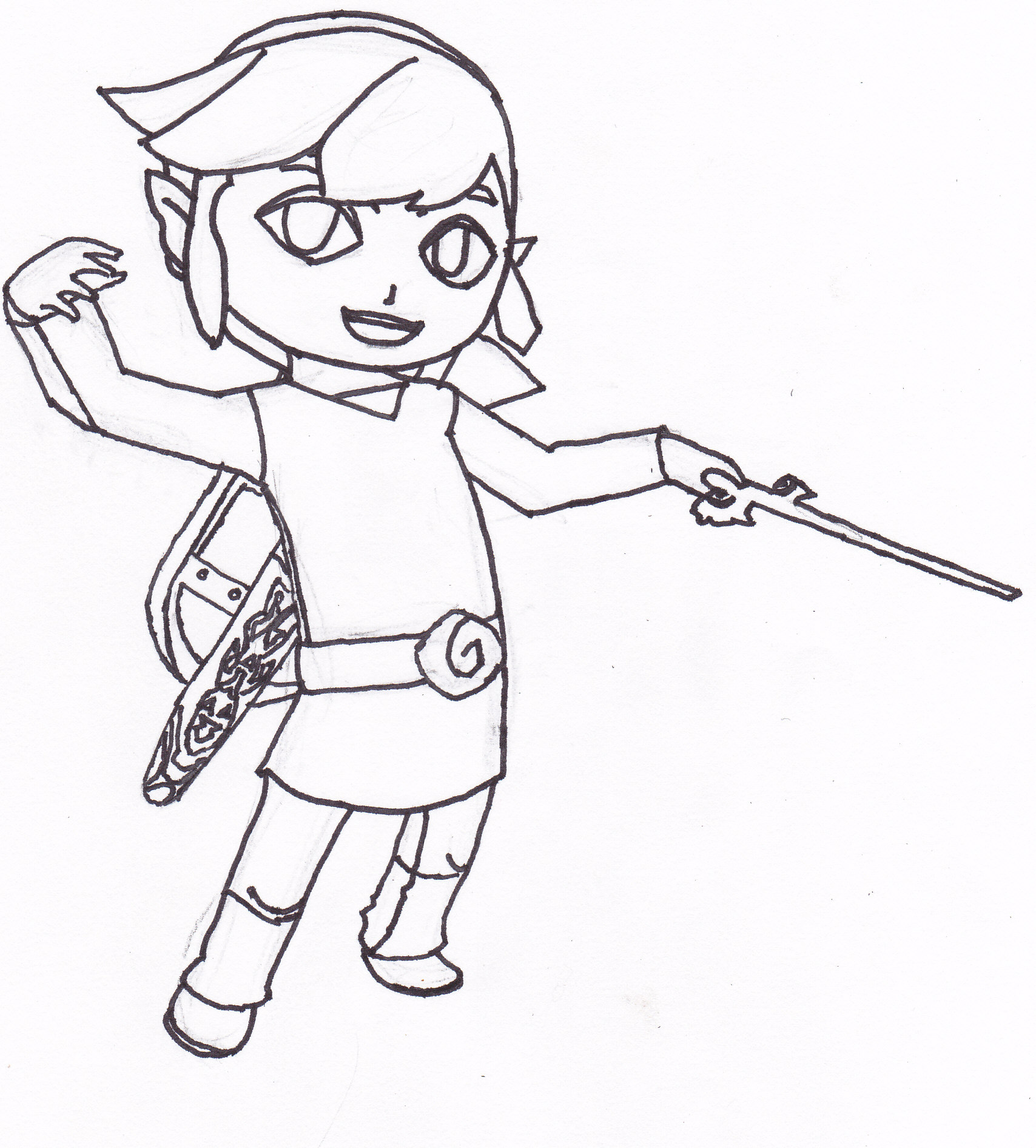 Toon link line art by ira