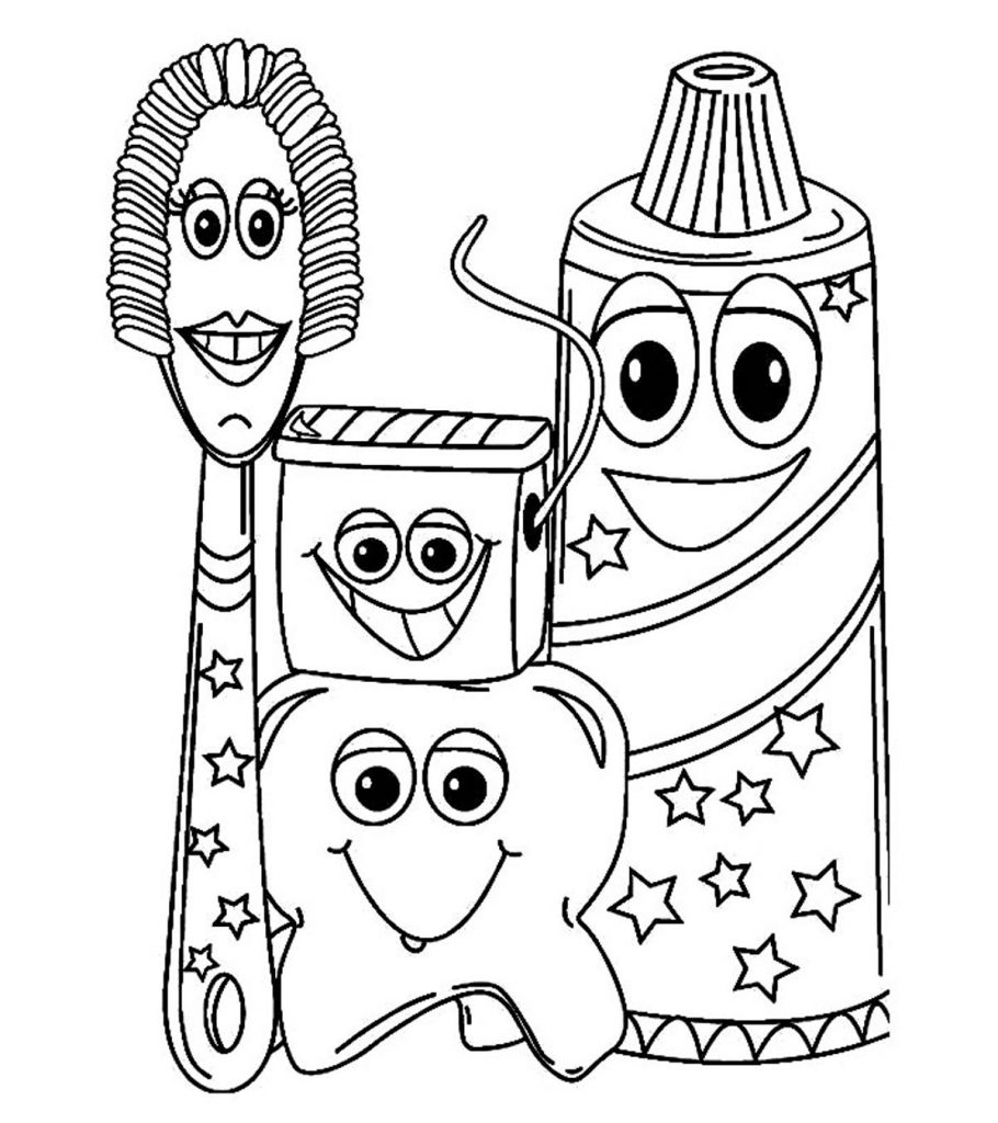 Top free printabe dental coloring pages online