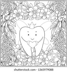 Dental coloring pages royalty