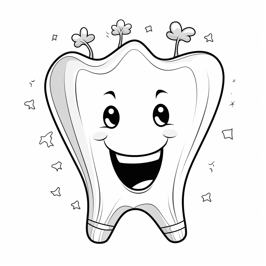 Tooth coloring pages