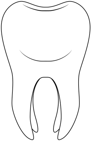 Tooth coloring page free printable coloring pages