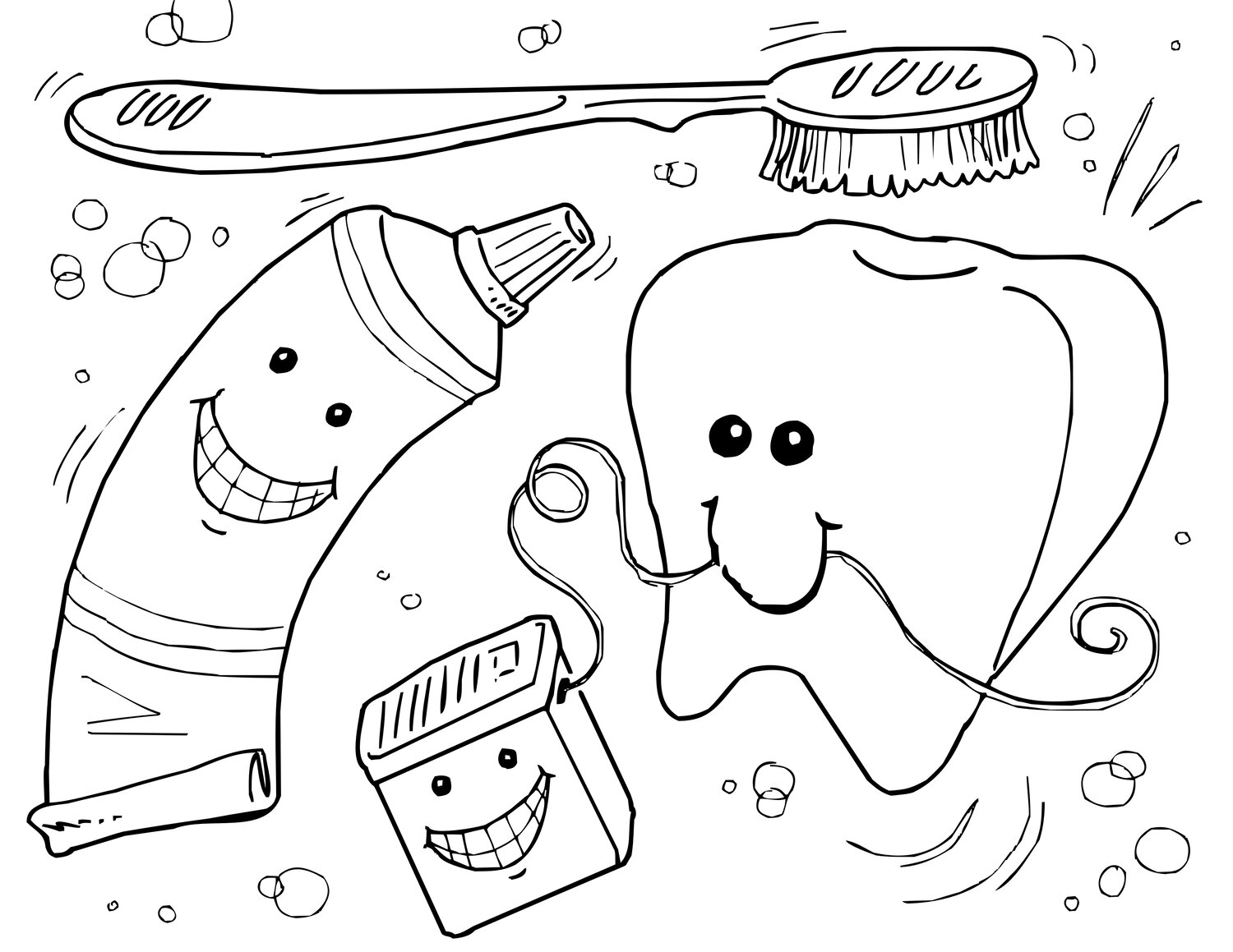 Tooth coloring pages â sew cute patterns