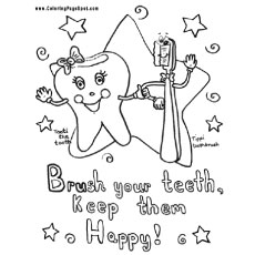 Top free printabe dental coloring pages online