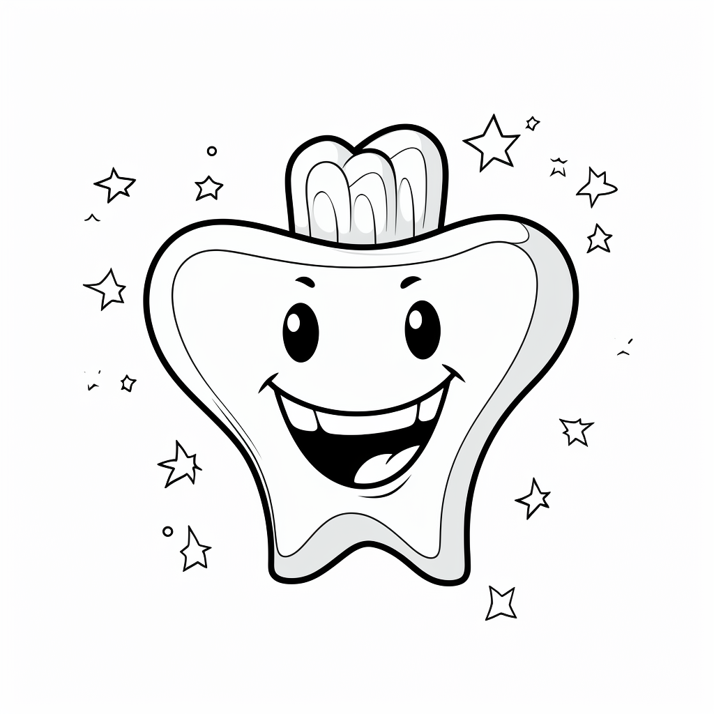 Tooth coloring pages