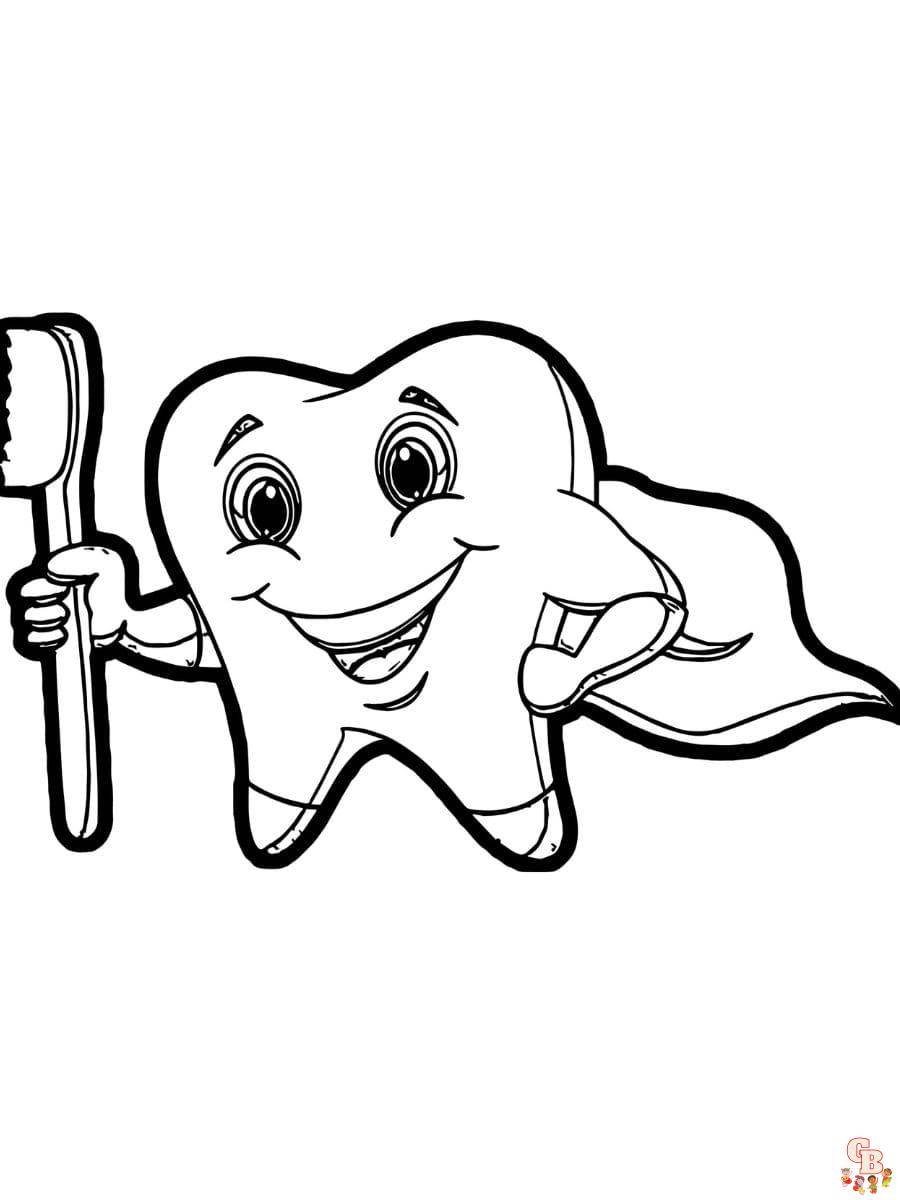 Printable dental coloring pages free for kids and adults