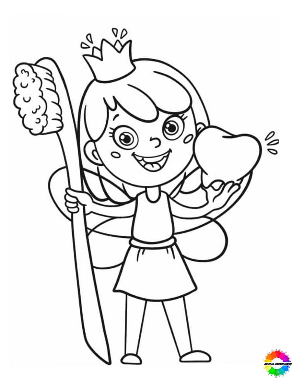 Tooth fairy coloring pages to print out