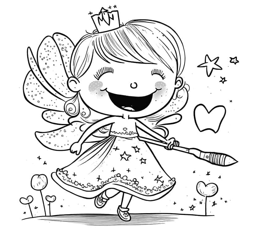 Fairy coloring pages