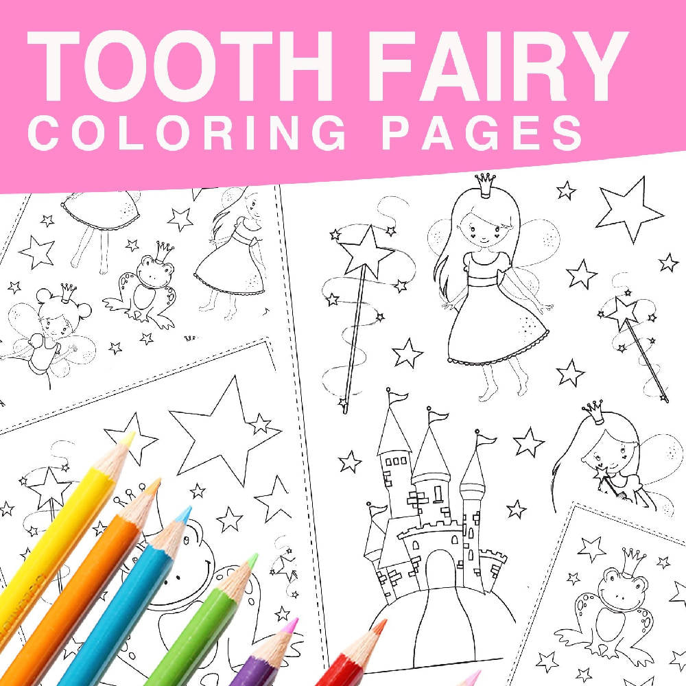 Tooth fairy coloring pages lb vellum bristol paper kids colorin â