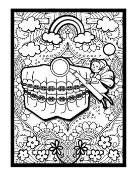 Tooth fairies mindfulness mandala coloring pages printable coloring sheets pdf