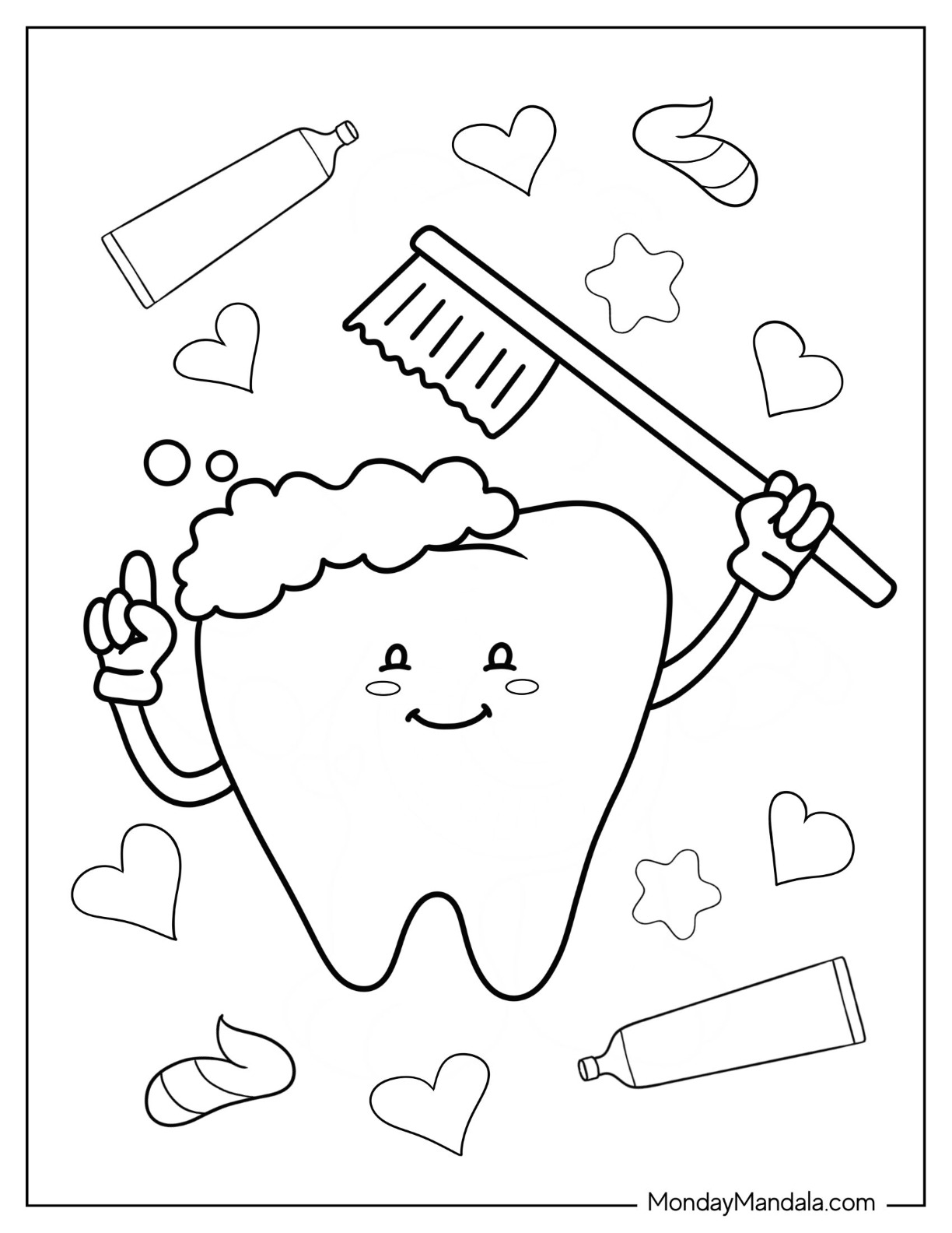 Dentist coloring pages free pdf printables