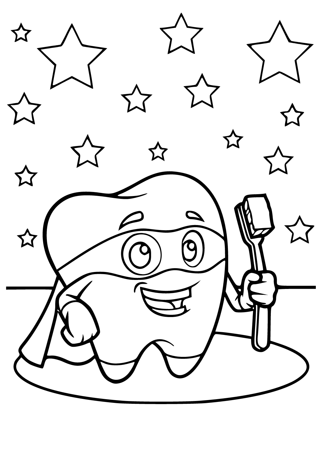 Free printable dental superman coloring page for adults and kids