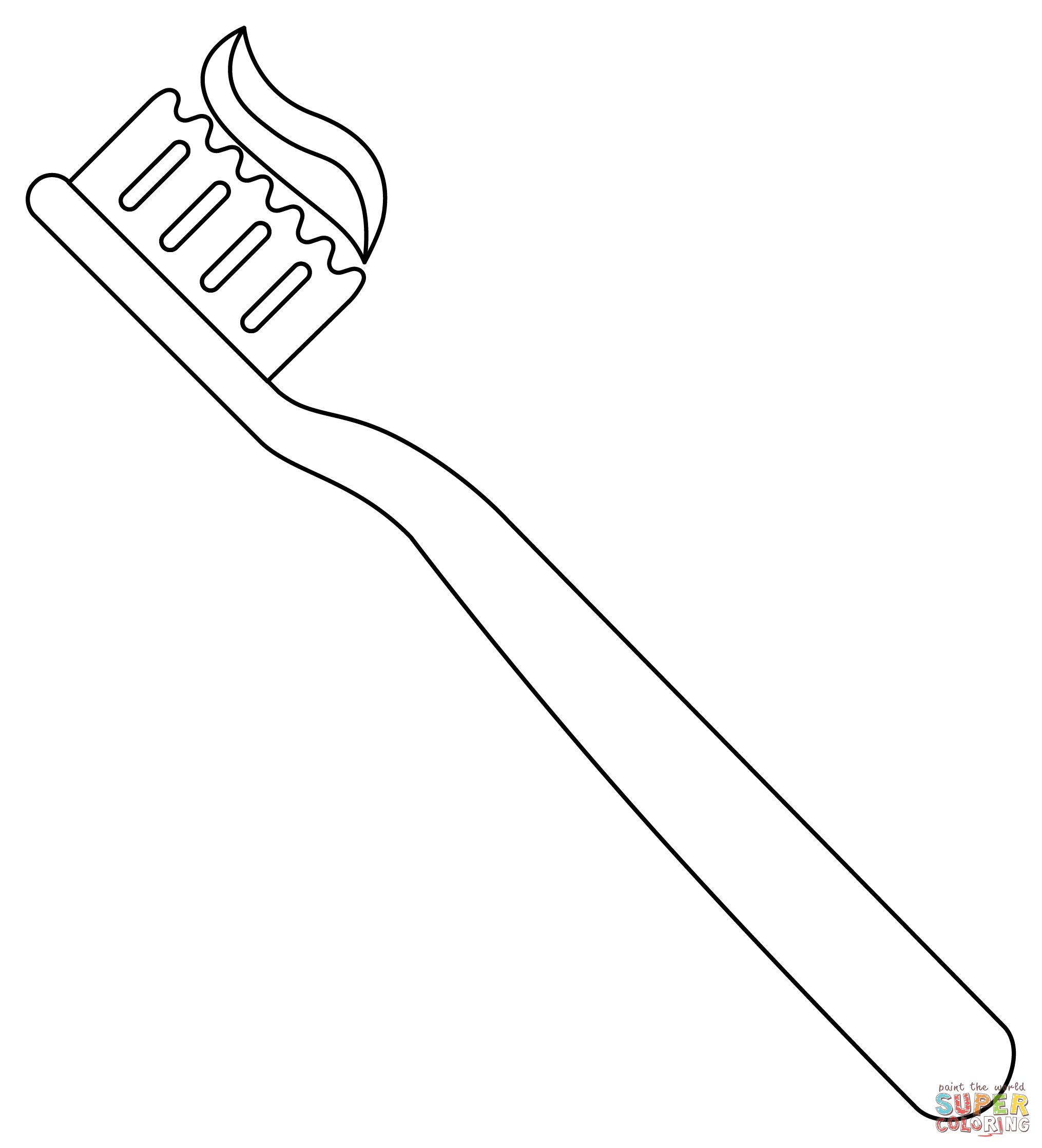 Toothbrush coloring page free printable coloring pages