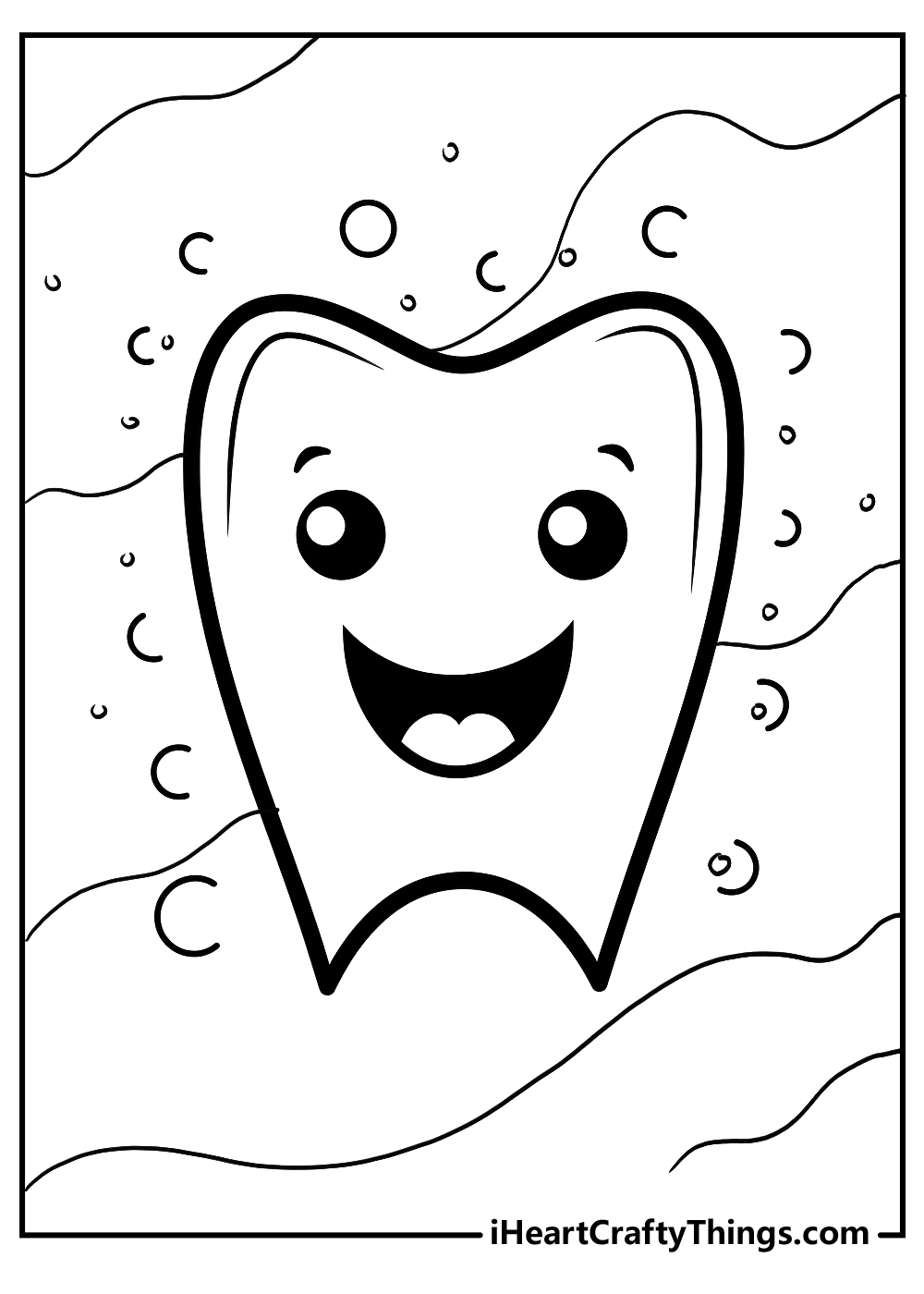 Tooth coloring pages free printables