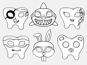 Dentist masks paper template