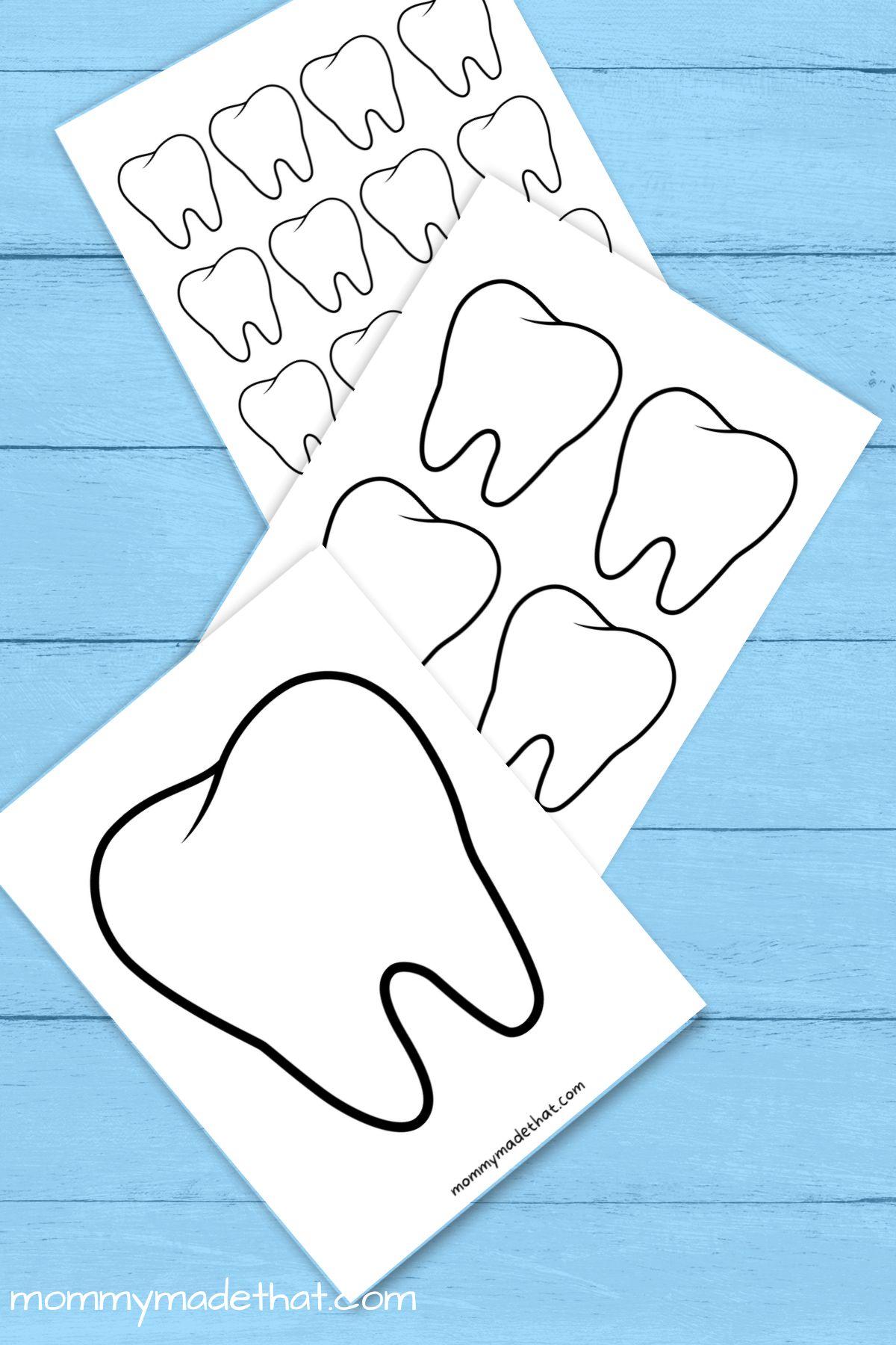 Tooth templates free printable outlines