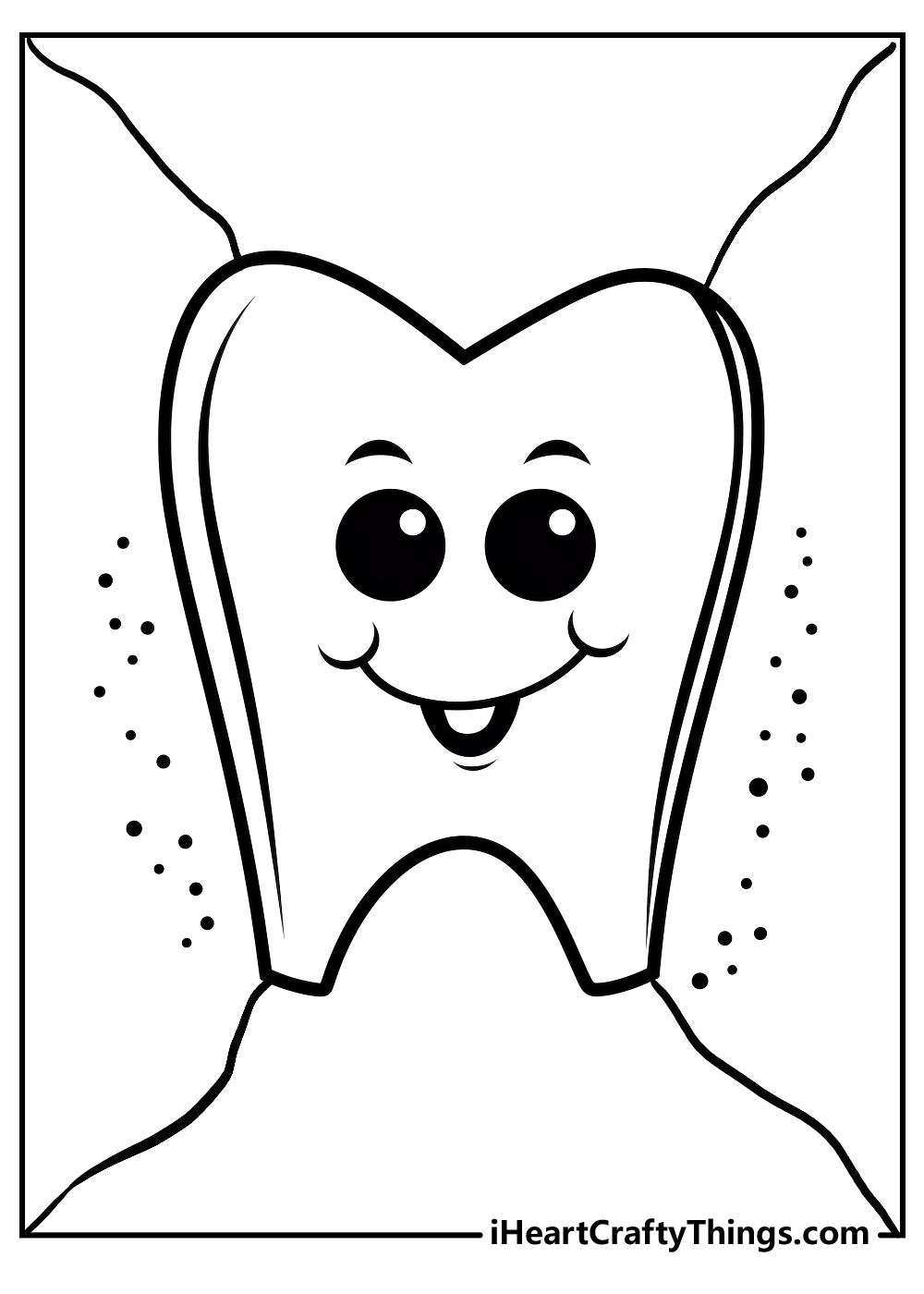 Tooth coloring pages free printables