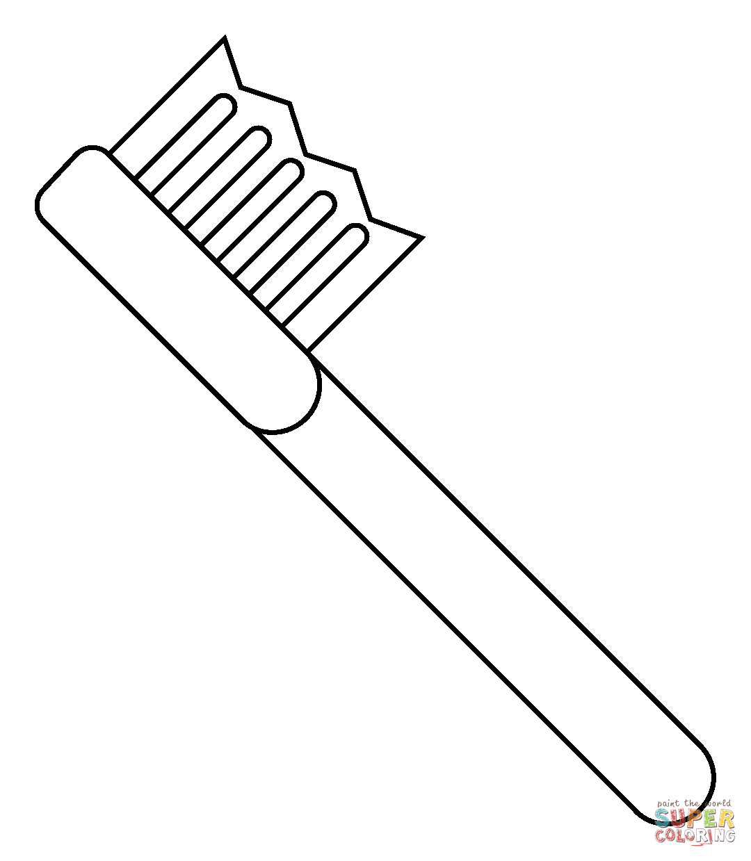 Toothbrush emoji coloring page free printable coloring pages