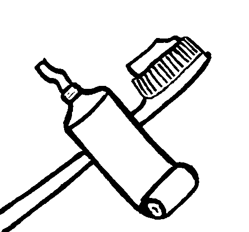 Toothbrush coloring page