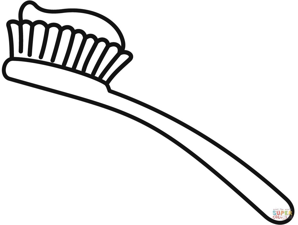 Toothbrush coloring page free printable coloring pages