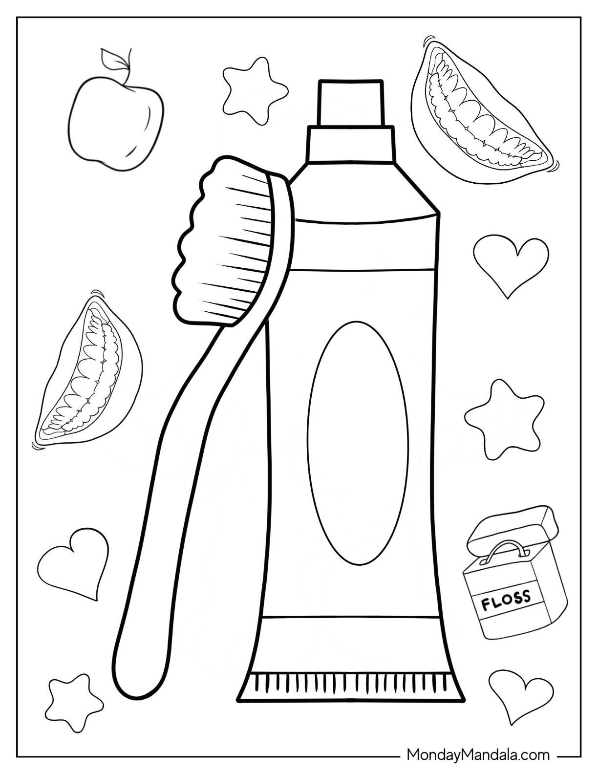 Dentist coloring pages free pdf printables