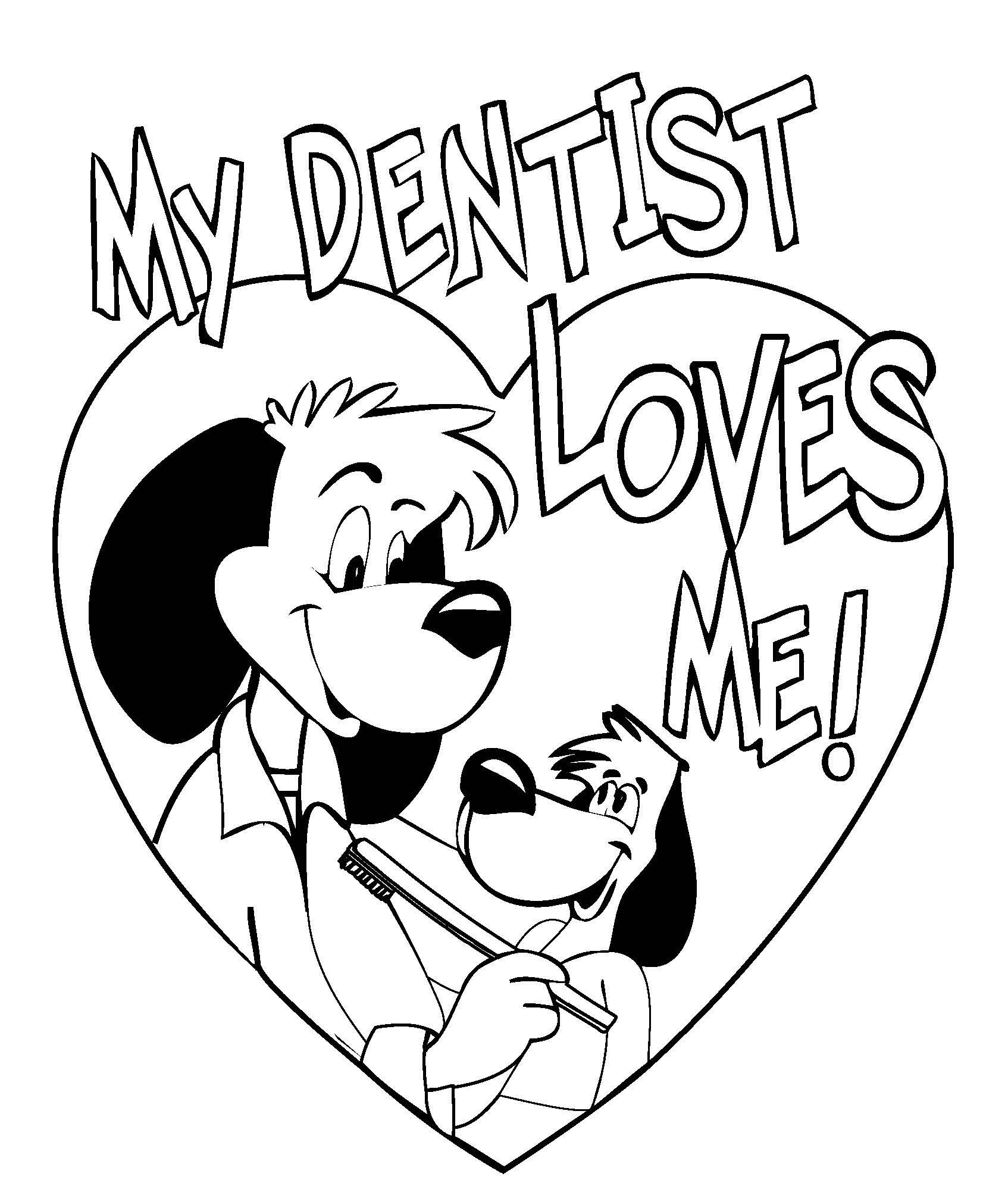 Dentist coloring pages