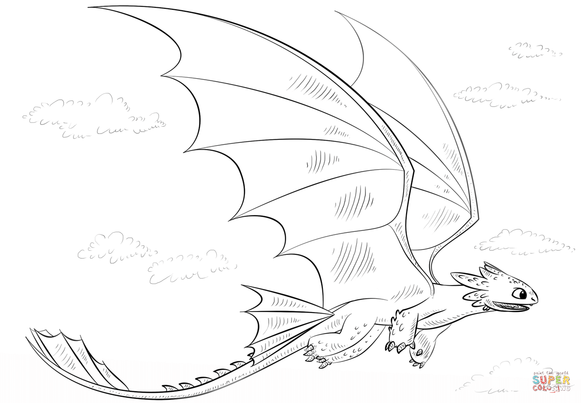 Toothless dragon coloring page free printable coloring pages