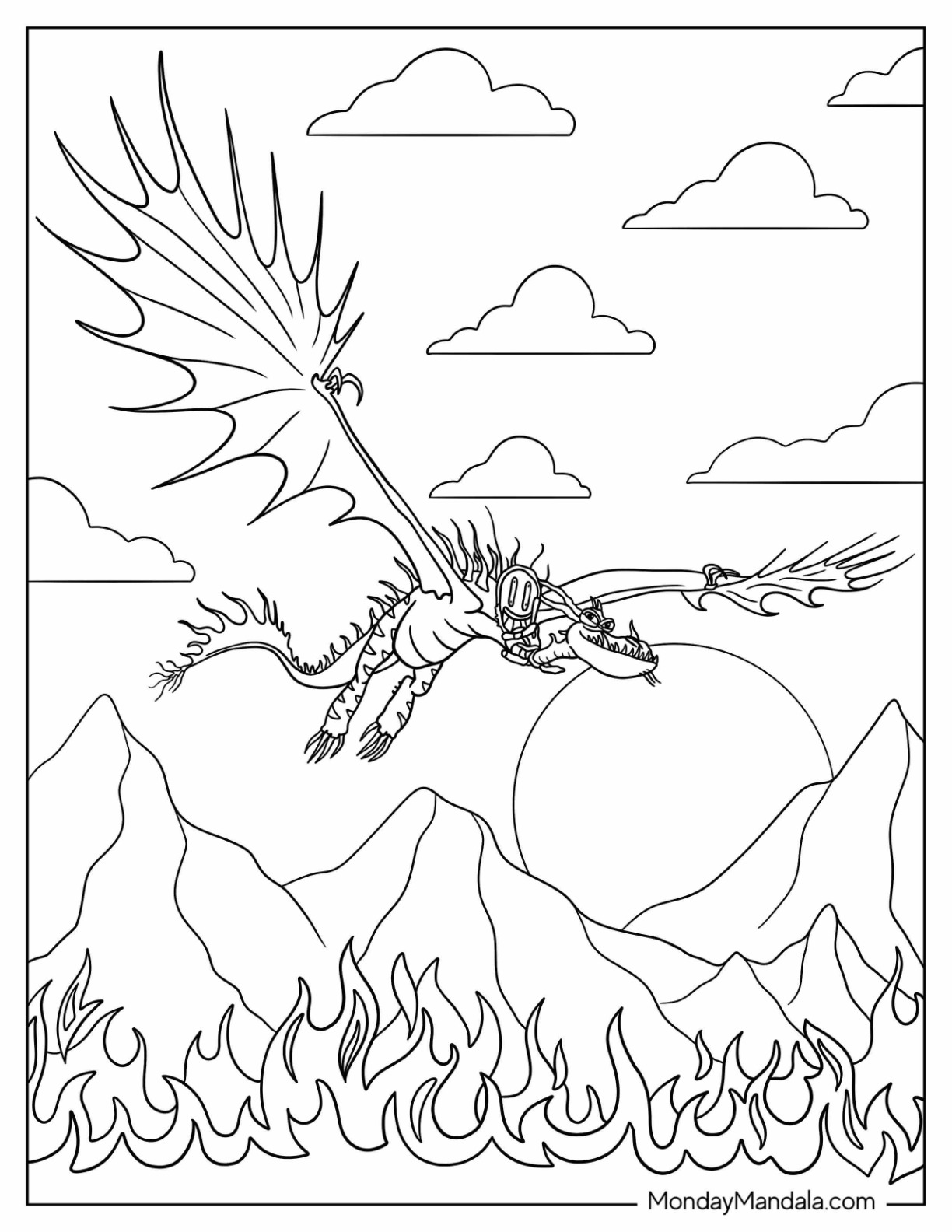 How to train your dragon coloring pages free pdfs