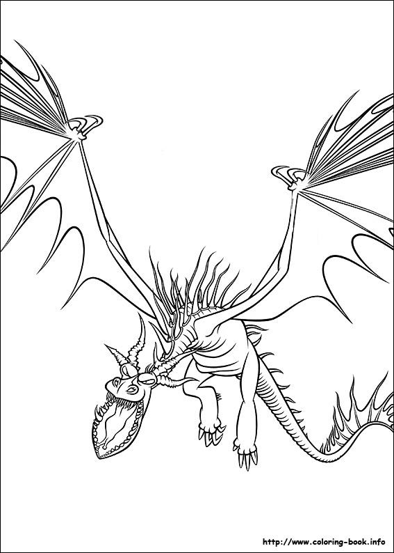 How to train your dragon coloring picture