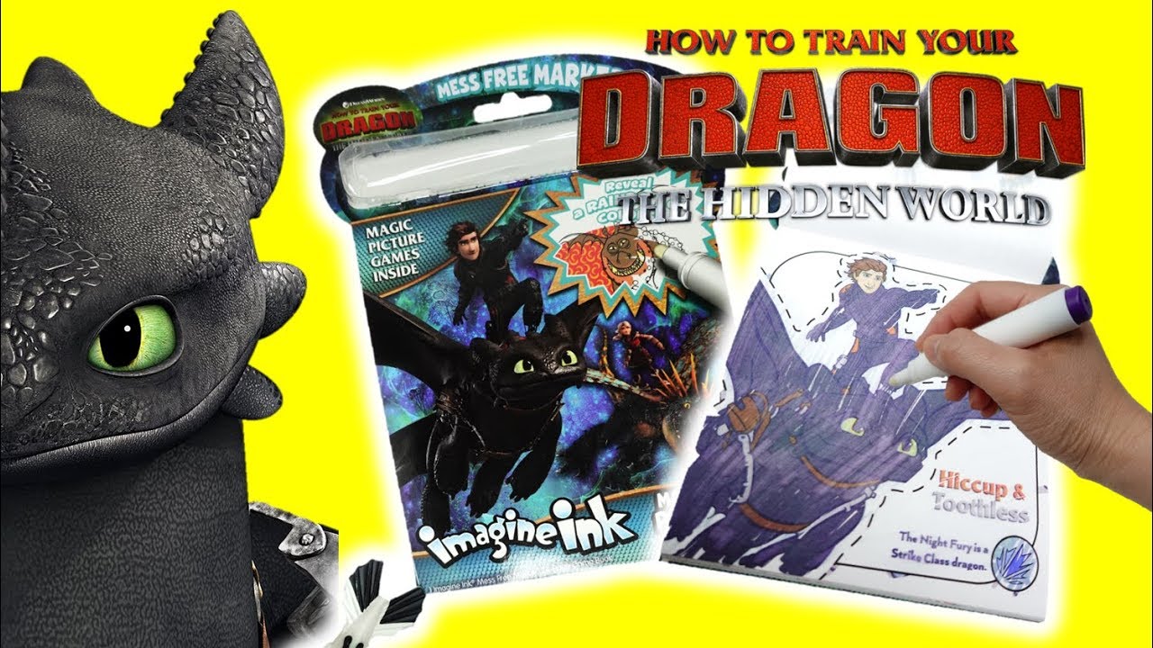 How to train your dragon toothless light fury iagine ink activity coloring book