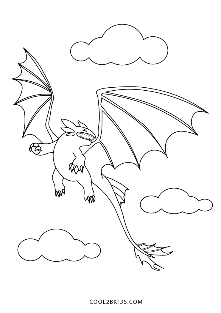 Free printable toothless coloring pages for kids