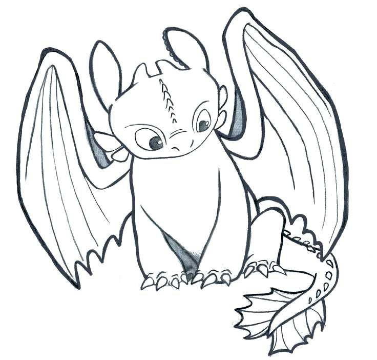 Toothless coloring pages