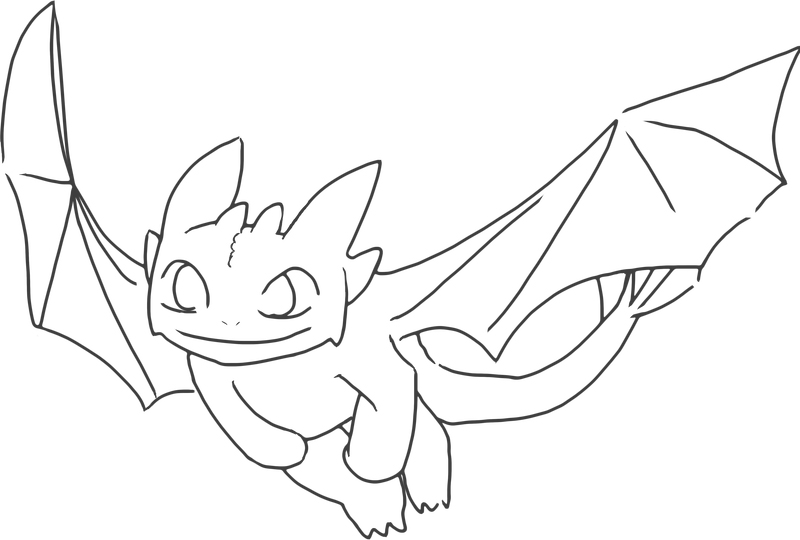 Toothless coloring pages