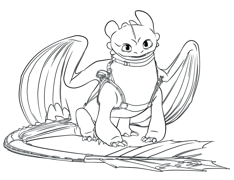 Toothless coloring pages