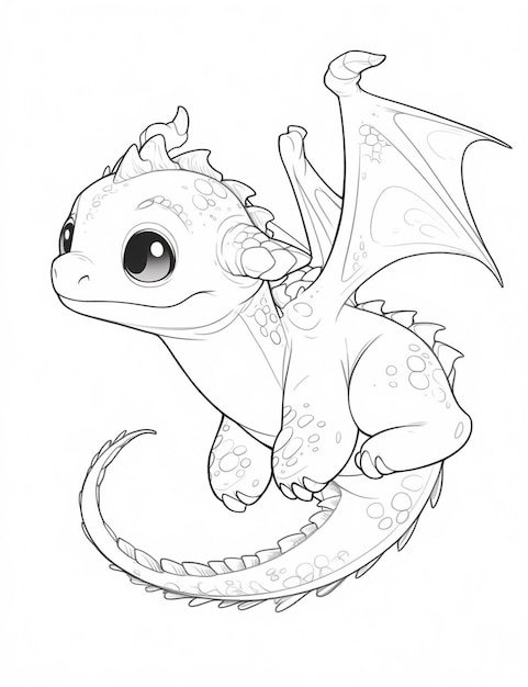 Premium ai image coloring pages how to draw toothless dragon generative ai