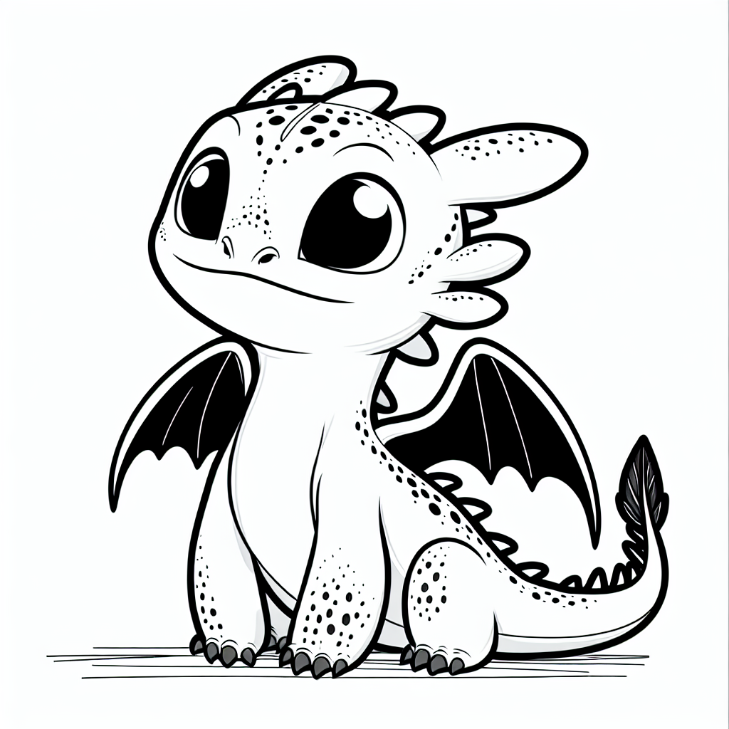 Baby toothless coloring pages