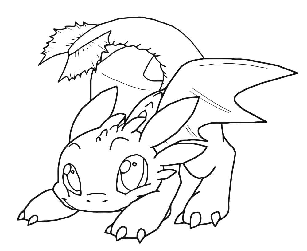 Toothless coloring pages