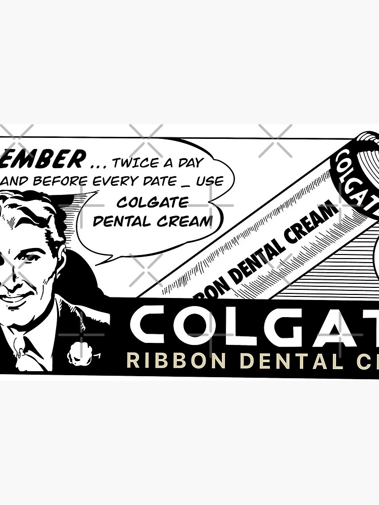 Vintage colgate toothpaste advertisement coloring page art board print for sale by alienpharaoh