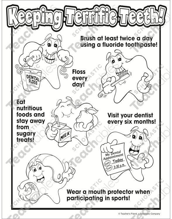 Keeping terrific teeth coloring page printable coloring pages