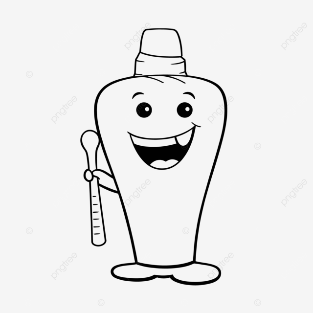 Cartoon toothpaste and toothbrush coloring sheet outline sketch drawing vector car drawing cartoon drawing wing drawing png and vector with transparent background for free download